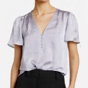 PAIGE Sevina Blouse in Salt Blue